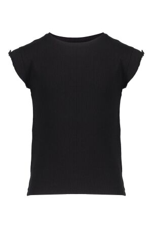 Geisha 62144K-41 Rib Ruffle T-shirt