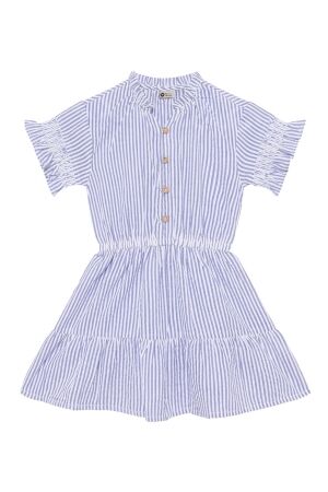 Daily Seven Jurken Daily Seven 930381 Dress Stripe Ruffle