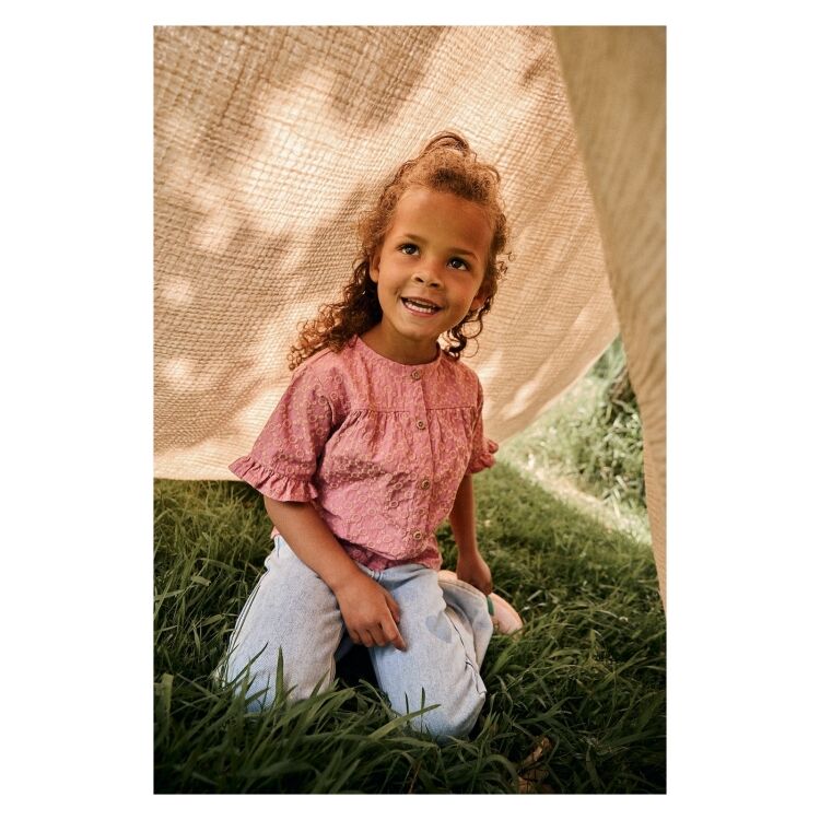 Daily Seven 930420 Shirt Ruffle Broderie 930420 Shirt Ruffle Broderie - www.romeynkids.nl - Romeyn Kids