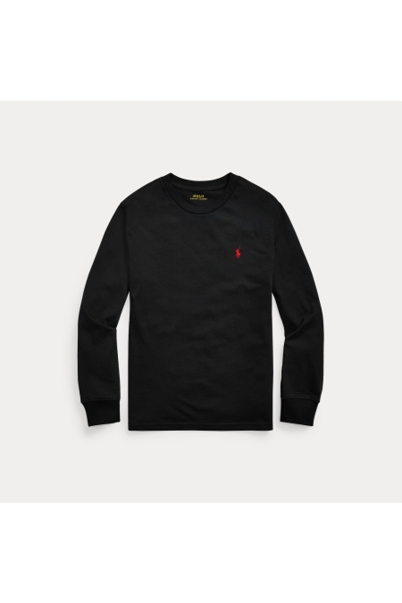 Ralph Lauren COTTON JERSEY LONG-SLEEVE TEE jongens trui & sweat Zwart