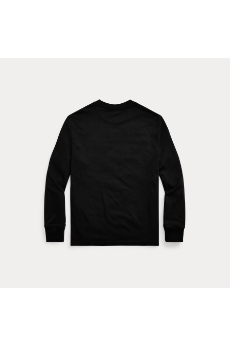 Ralph Lauren COTTON JERSEY LONG-SLEEVE TEE jongens trui & sweat Zwart