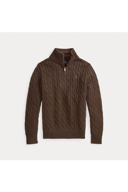 Ralph Lauren LS HZ SWEATER PULLOVER ZIP jongens trui & sweat Grijs