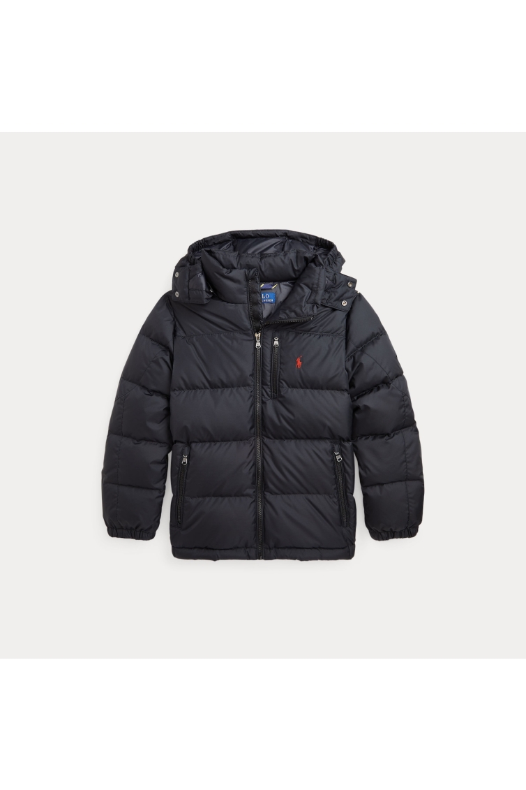 Ralph Lauren Gorham Down Hooded Jacket jongens jas & jack Zwart