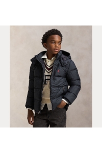 Ralph Lauren Gorham Down Hooded Jacket jongens jas & jack Zwart