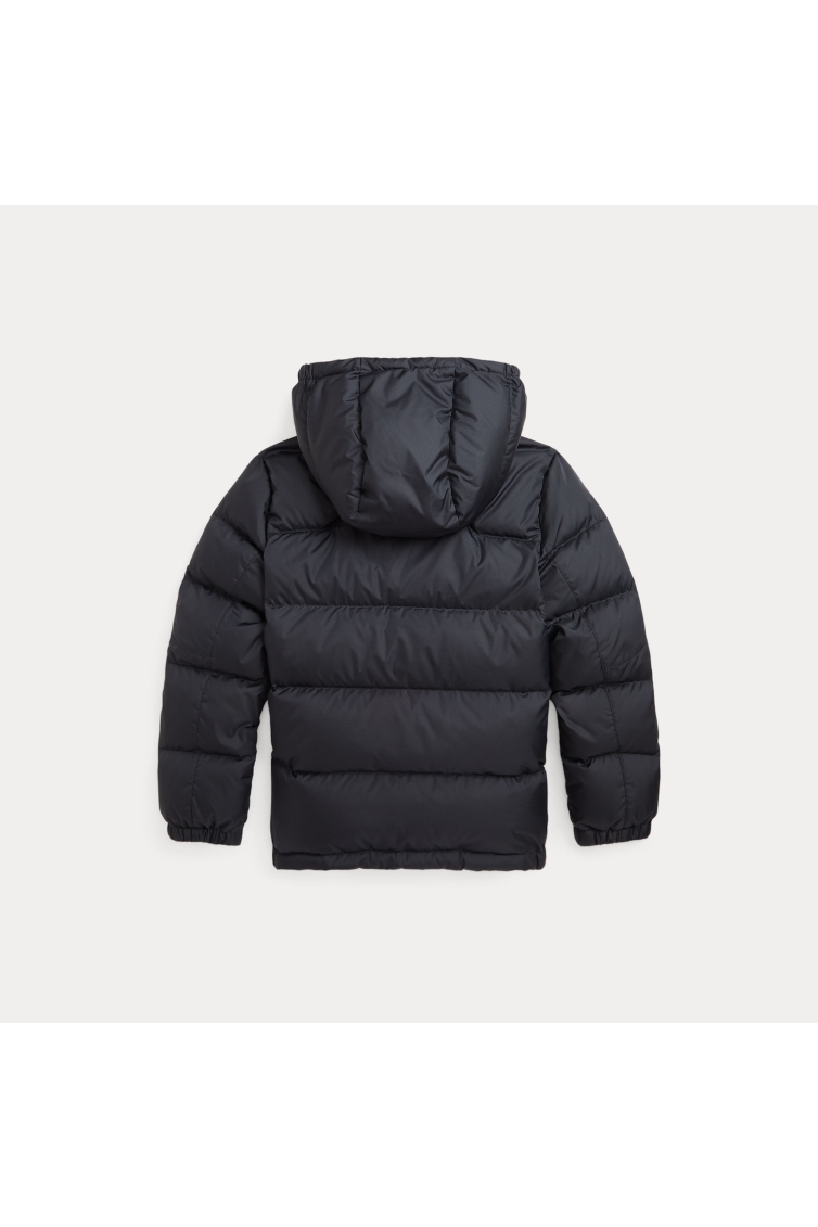 Ralph Lauren Gorham Down Hooded Jacket jongens jas & jack Zwart