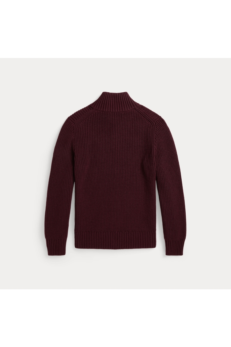 Ralph Lauren Cotton Half Zip Knit jongens trui & sweat Blauw