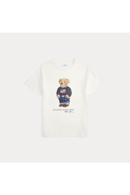 Ralph Lauren Polo Bear Cotton Tee jongens t-shirt & top Wit