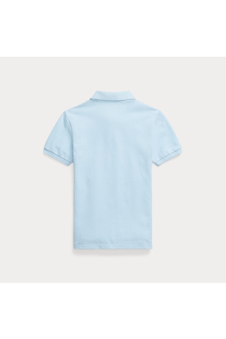 Ralph Lauren Slim Fit Cotton Mesh Polo jongens polo Lichtblauw
