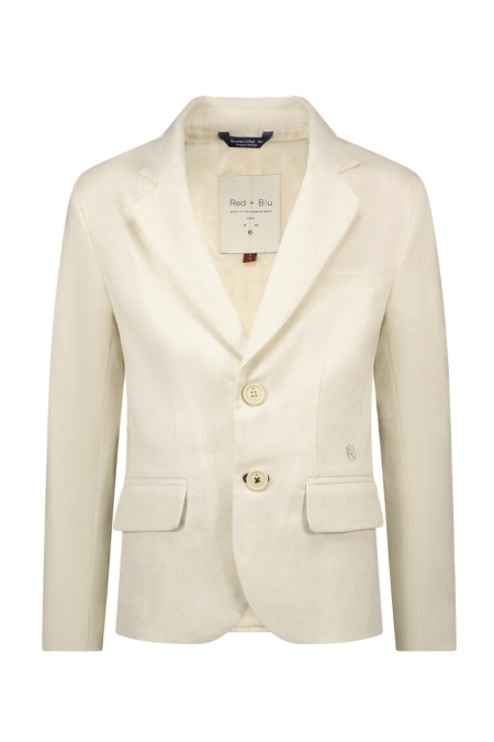 Red & Blu Blazer Natural Linen U412-6203 jongens jas & jack Ecru