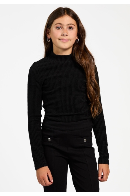 Ai&Ko Top Zera Stripe pes 177 meisjes trui & sweat Zwart
