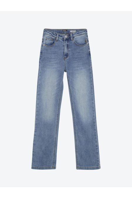 Indian Blue Jeans Broek Wide Straight Fit 970398 meisjes jeans Denimblauw