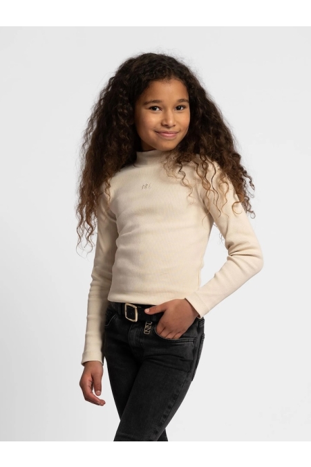 Nik & Nik Top Luci Rib G 8-706 2505 meisjes trui & sweat Beige