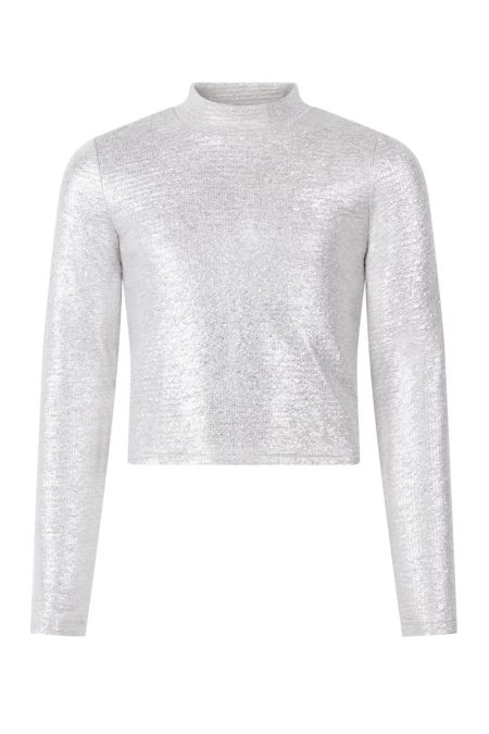 Ai&Ko Top Zera Crop Pes 580 meisjes trui & sweat Lichtgrijs
