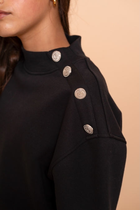 Geisha Sweater 52593K-41 meisjes trui & sweat Zwart