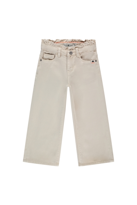 Stains & Stories Broek Wide Leg meisjes jeans Ecru