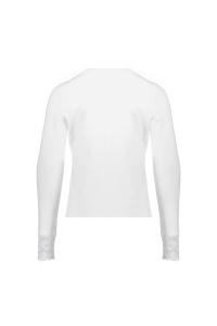 Geisha Shirt LS lace at sleeve meisjes trui & sweat Wit