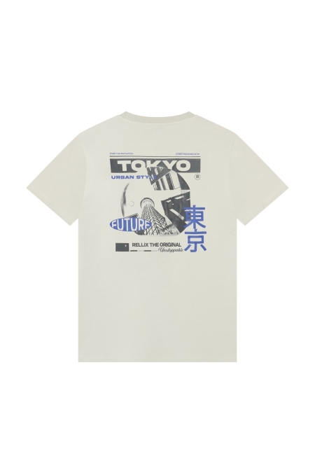 Rellix T-Shirt Chest and Backprint jongens t-shirt & top Wit