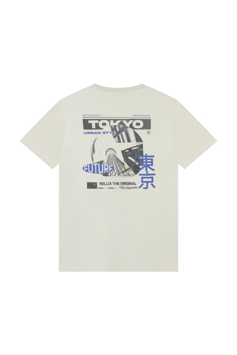 Rellix T-Shirt Chest and Backprint jongens t-shirt & top Wit