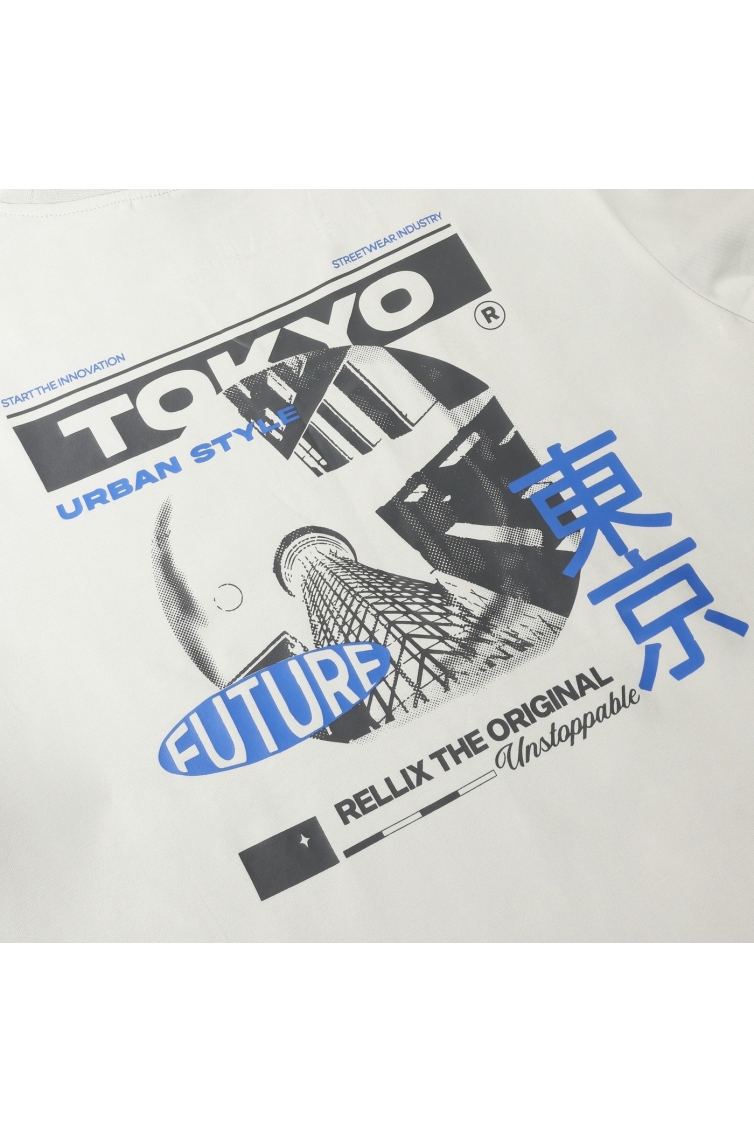 Rellix T-Shirt Chest and Backprint jongens t-shirt & top Wit