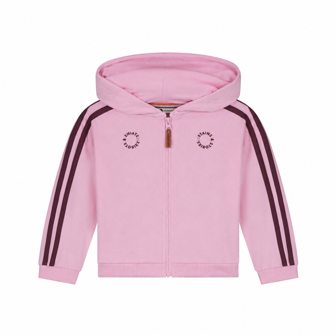 Stains & Stories girls sweat cardigan meisjes vest Roze