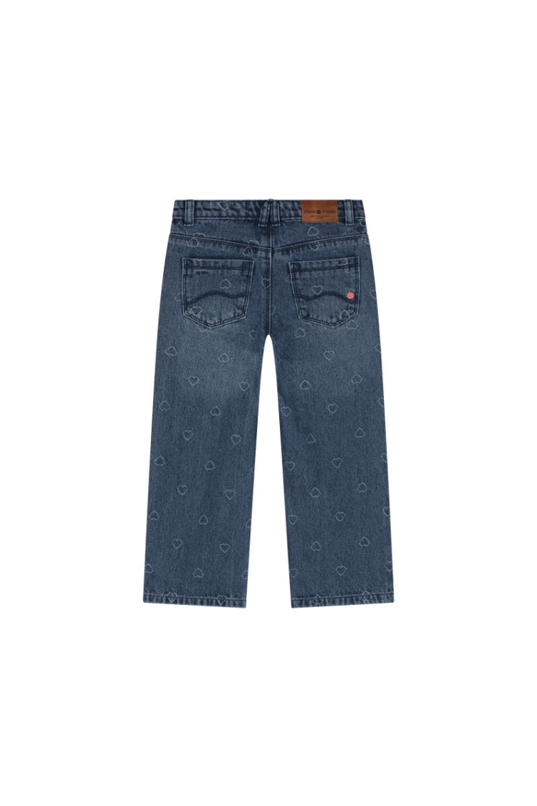 Stains & Stories denim wide leg pant meisjes jeans Blauw
