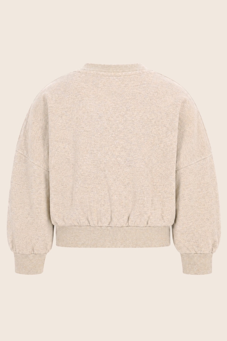 Like Flo Danee oversized sweater meisjes trui & sweat Wit