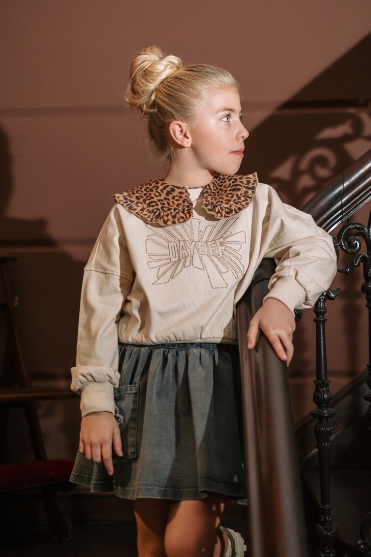 Like Flo Danee oversized sweater meisjes trui & sweat Wit