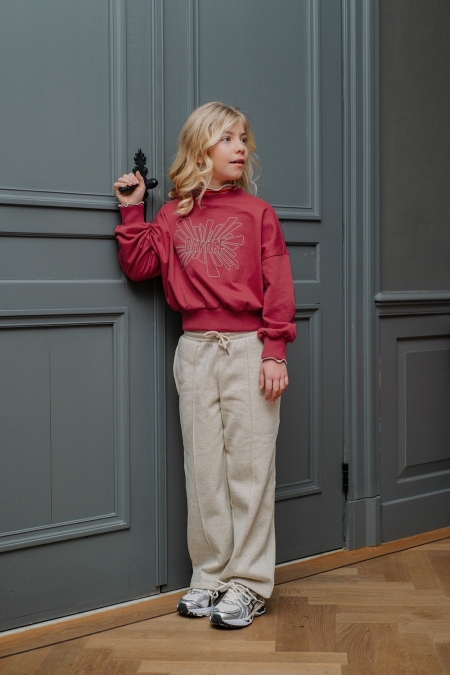 Like Flo Danee oversized sweater meisjes trui & sweat Rood