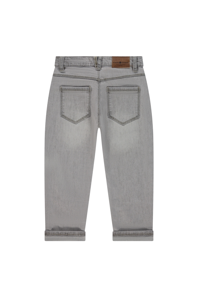 Stains & Stories Jeans Wide Fit jongens jeans Grijs