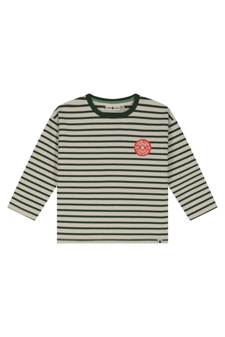 Stains & Stories shirt long sleeve jongens trui & sweat Groen