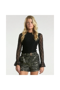 Ai&Ko Top T-shirt LM Zina meisjes trui & sweat Zwart